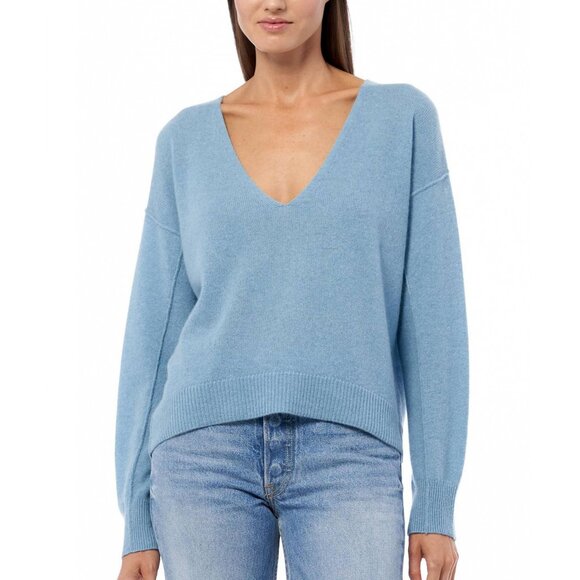 100% Cashmere Relaxed Fit Oversized Knit Sweater Quiet Luxury Understated Luxe - Picture 3 of 10
